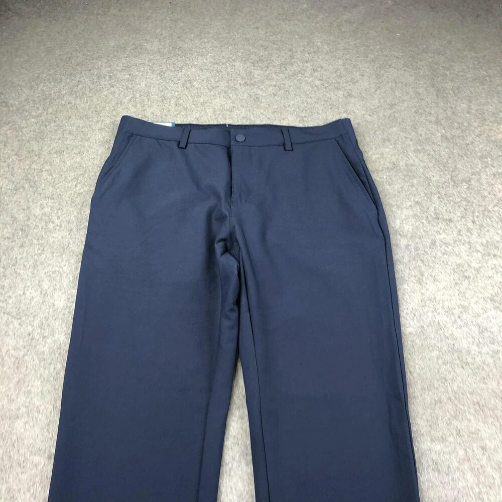 Greg Norman Pants Mens 32x29 Blue Chino Straight Leg Casual Logo Pockets